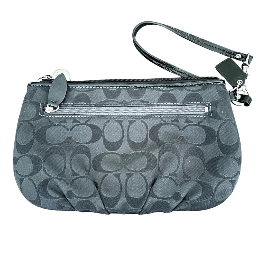 Coach Black Signature Clutch Wristlet - Picture 2 of 2